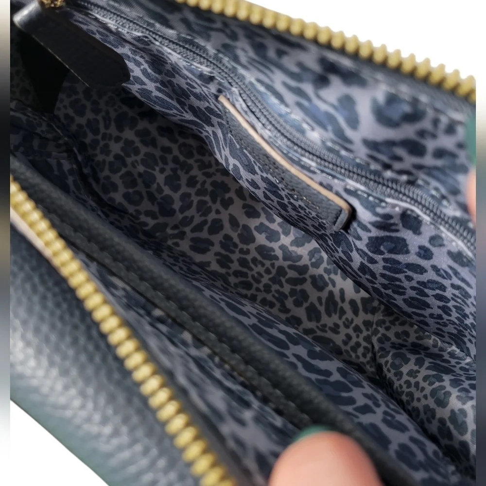 Nanette Lepore Half Moon Crossbody Bag | Vegan Leather & Suede | Top Zip Flap - Picture 6 of 12